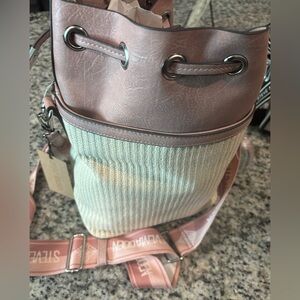 Stylish Pink and Cream Women's Bag